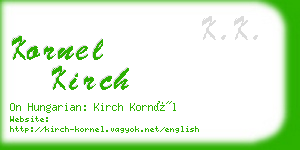 kornel kirch business card